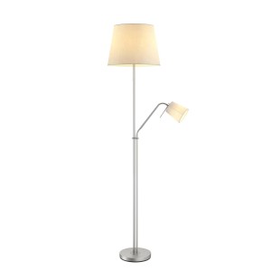 Lindby Stehlampe Nantwin 9624713 Modern in Weiß aus Textil 1-flammig E27 Wohnzimmerleuchte