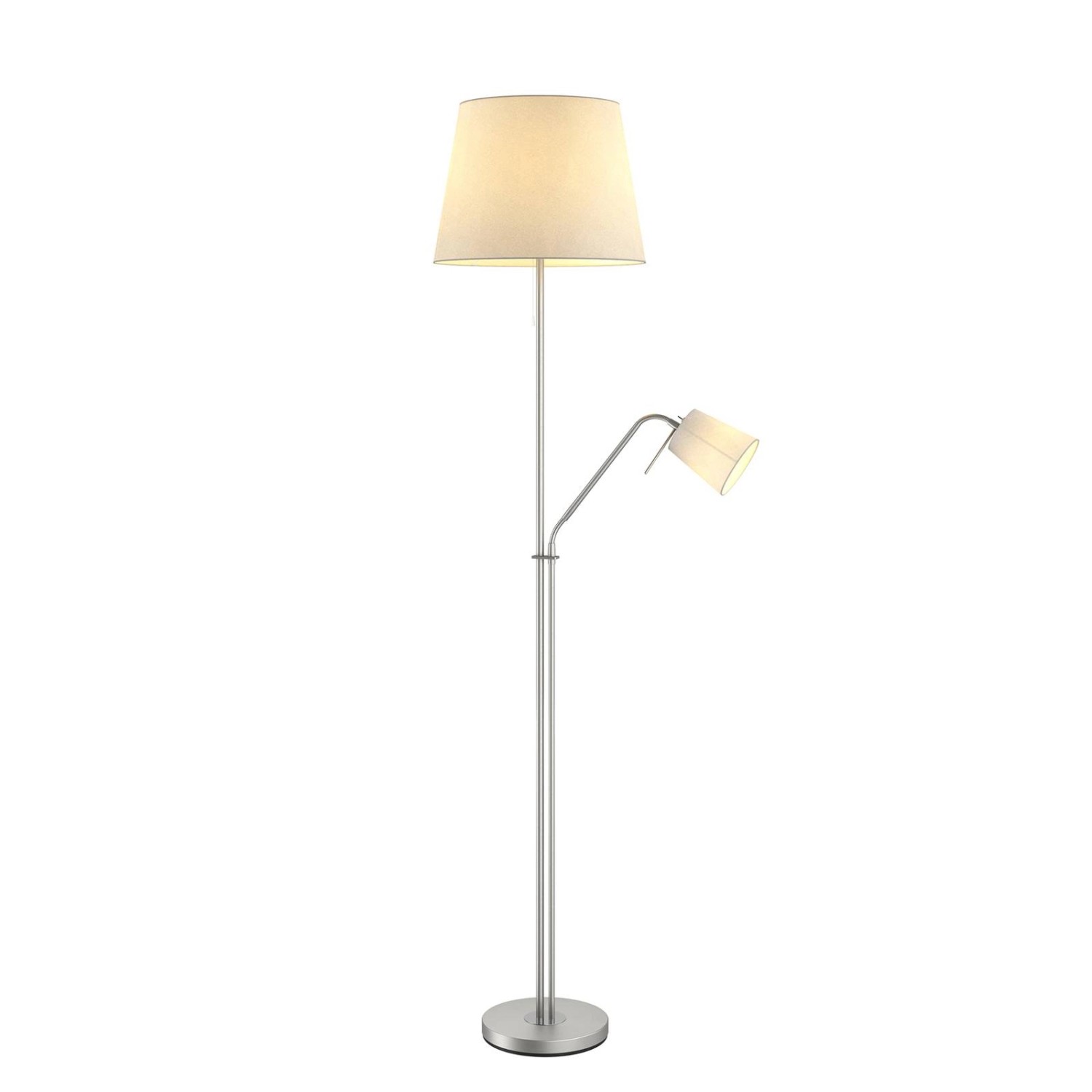 Lindby Stehlampe Nantwin 9624713 Modern in Weiß aus Textil 1-flammig E27 Wohnzimmerleuchte