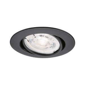 Schwenkbarer Paulmann LED Einbaustrahler Salerno in Schwarz Matt mit neutralweißem 4000 K Licht.