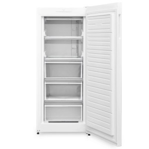 Telefunken Gefrierschrank, 175L, weiß, mit offenen Schubladen und Klappen. Ideal für die Vorratshaltung.