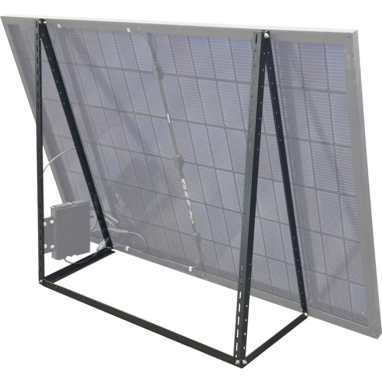 Schwaiger Ständerwerk für Solarmodul (1 Modul) aus Aluminium, schwarz, verstellbar.