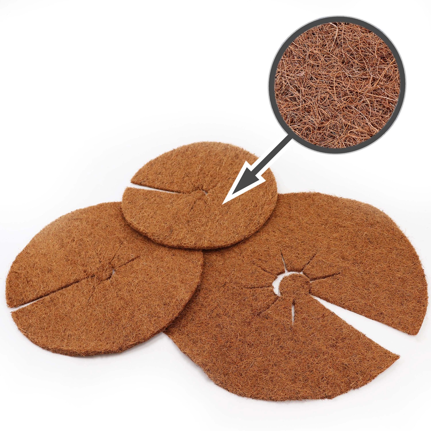 Aquagart Kokos-Mulchscheiben 60cm für Teichbepflanzung, Winterschutz aus Kokosfaser.