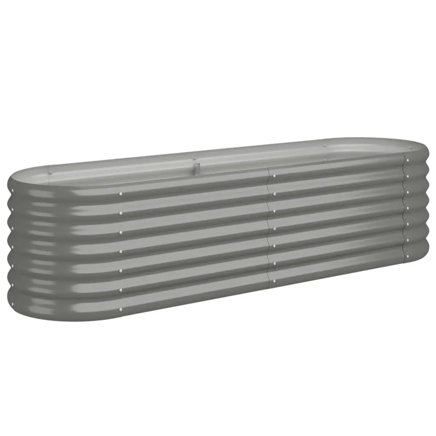 Furnicato Hochbeet Verzinkter Stahl 152x40x36 Cm Grau