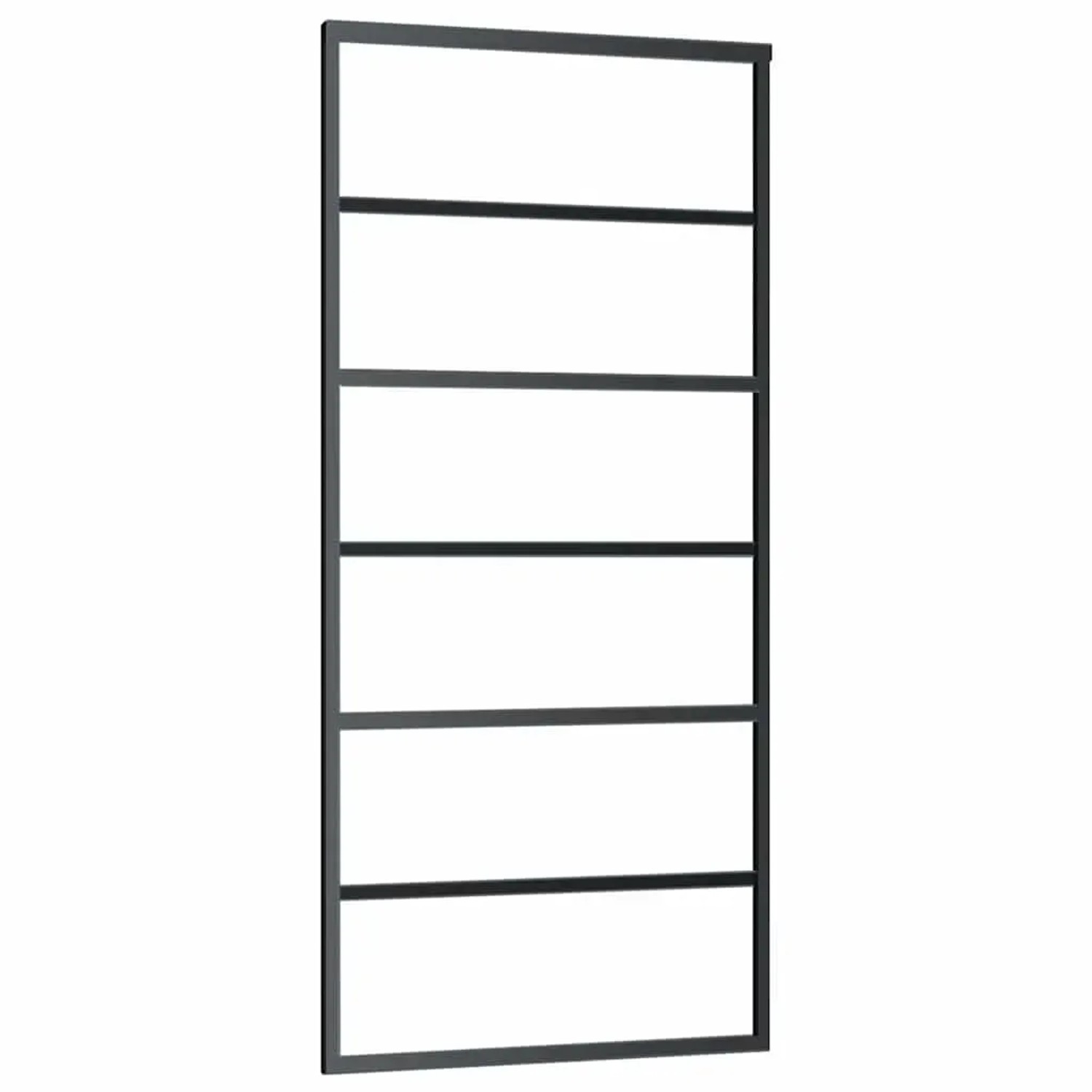 vidaXL Schiebetür ESG-Glas und Aluminium 90x205 cm Schwarz 151015