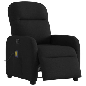 vidaXL Massagesessel Elektrisch Schwarz Stoff 3302964