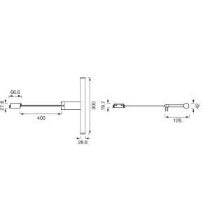 OSRAM Badezimmerspiegel-Leuchte Orbis Jupiter 30 cm Chrom