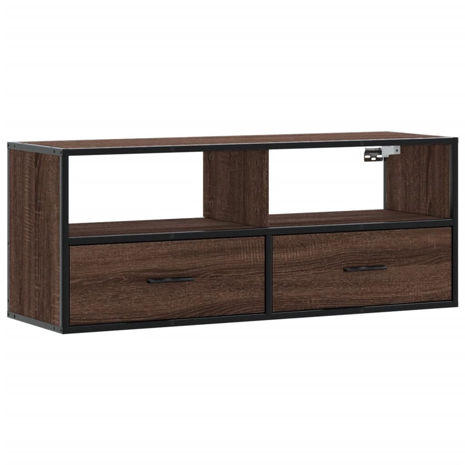 vidaXL TV-Schrank Braun Eiche 100x31x39,5 cm Holzwerkstoff und Metall 84893 günstig online kaufen