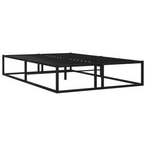 Schwarzes Metall Bettgestell 120x200 cm von vidaXL für erholsamen Schlaf.
