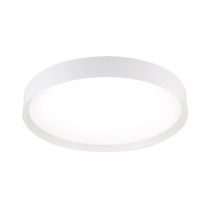 Weiße, runde LED Deckenleuchte von Orion Leuchten, geeignet für Büros. Durchmesser 60cm.