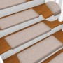 vidaXL Stufenmatten 15 Stk 65x21x4 cm Taupe Rechteckiger Rand 134573_2
