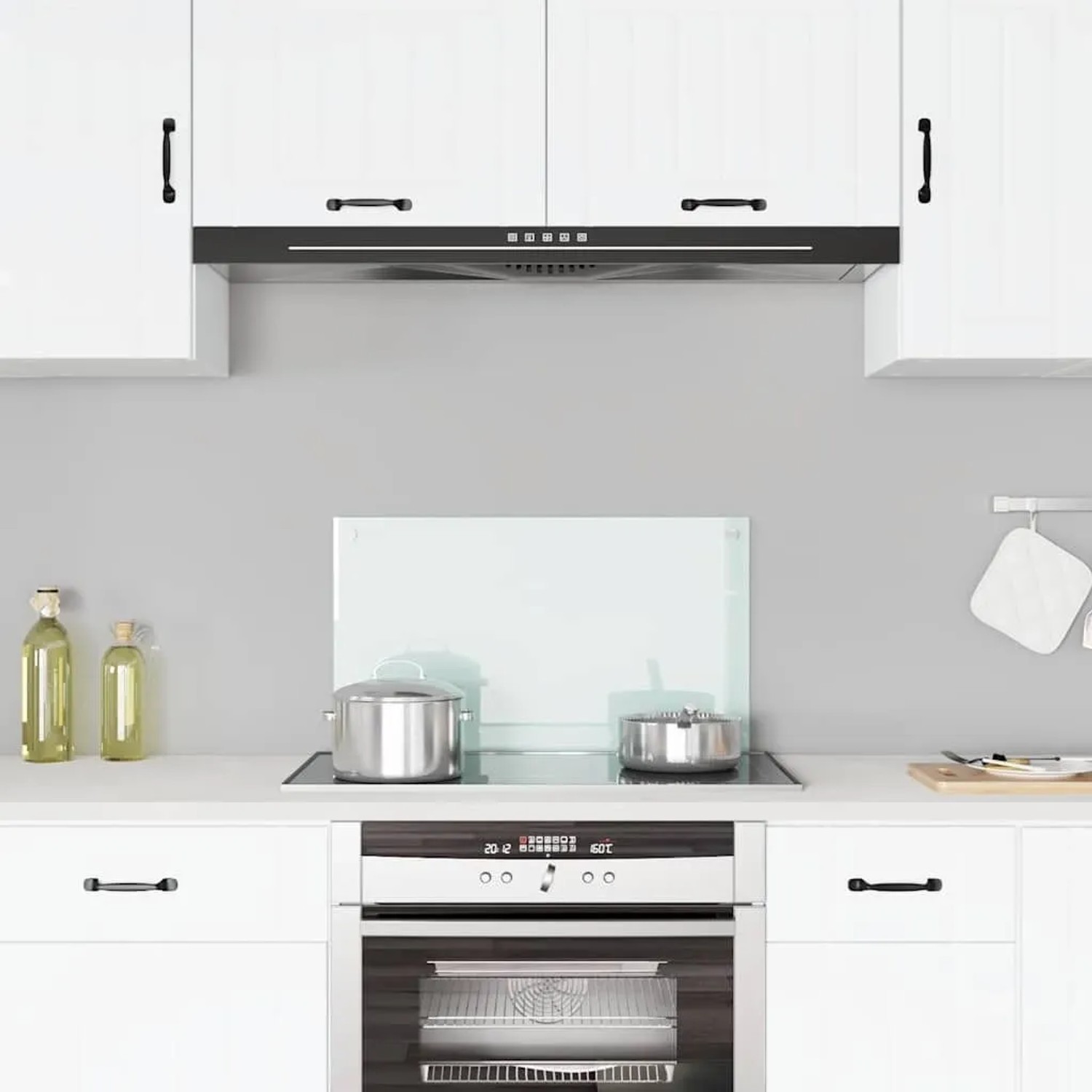 vidaXL Küchenrückwand Weiß 70x40 cm Hartglas 249451_3