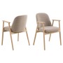 Elegante ebuy24 Leo Esszimmerstühle mit Armlehnen, Bouclé Beige, im Set.