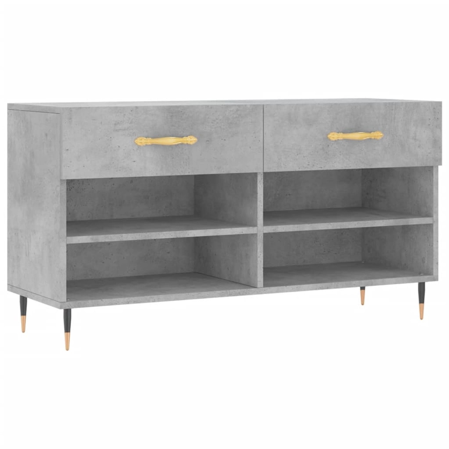 vidaXL Schuhbank Betongrau 102x35x55 cm Holzwerkstoff 829720 günstig online kaufen