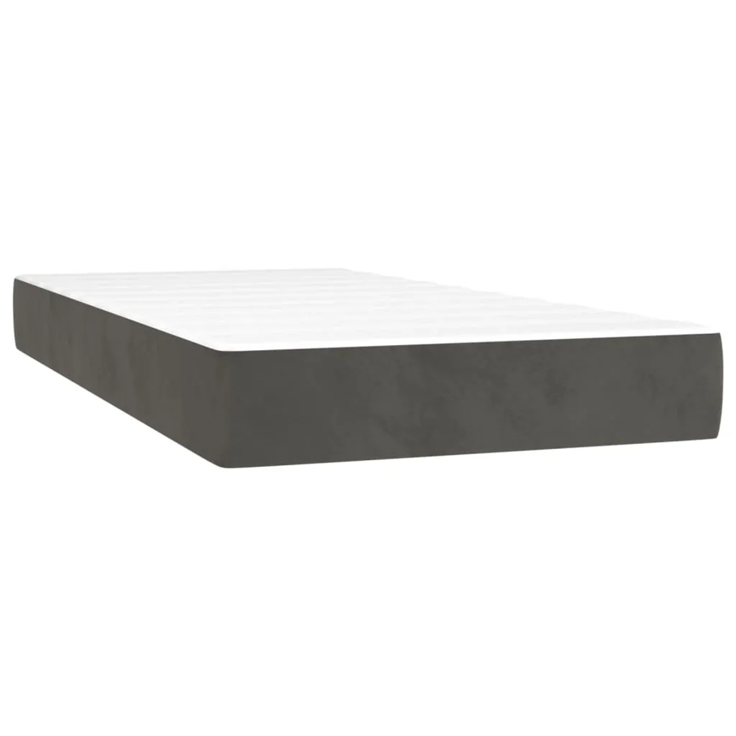 vidaXL Taschenfederkernmatratze Dunkelgrau 90x200x20 cm Samt 347729