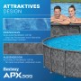 Bestway APX365 Stahlrahmen Pool mit Marmor Optik und Sandfilteranlage.