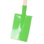 Galaflor Kinderspaten: Grünes, pulverbeschichtetes Metallblatt mit glattem Holzstiel. Robuste Kinderschaufel für Garten & Sandkasten.