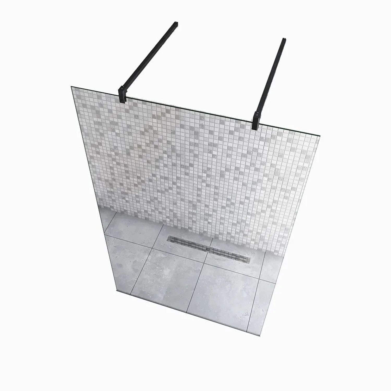 Duschparadies Walk in Glas 137.5 x 200cm Freieingang Duschabtrennung 8mm Nano Glas Dusche Duschwand Klarglas