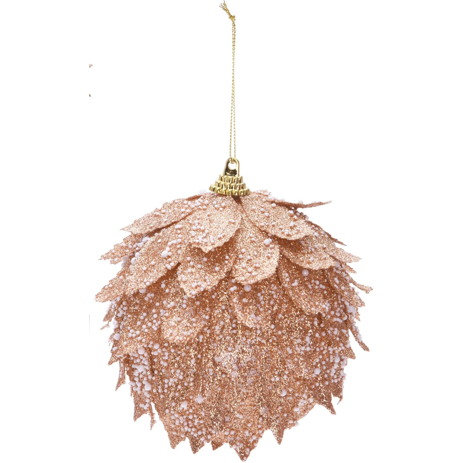 Weihnachtskugel im Blattdesign Ø 10 cm 3-fach sortiert