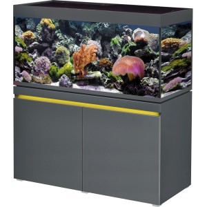 Eheim Incpiria Marine 430 Graphit Aquarium-Kombination mit Unterschrank und LED-Beleuchtung.