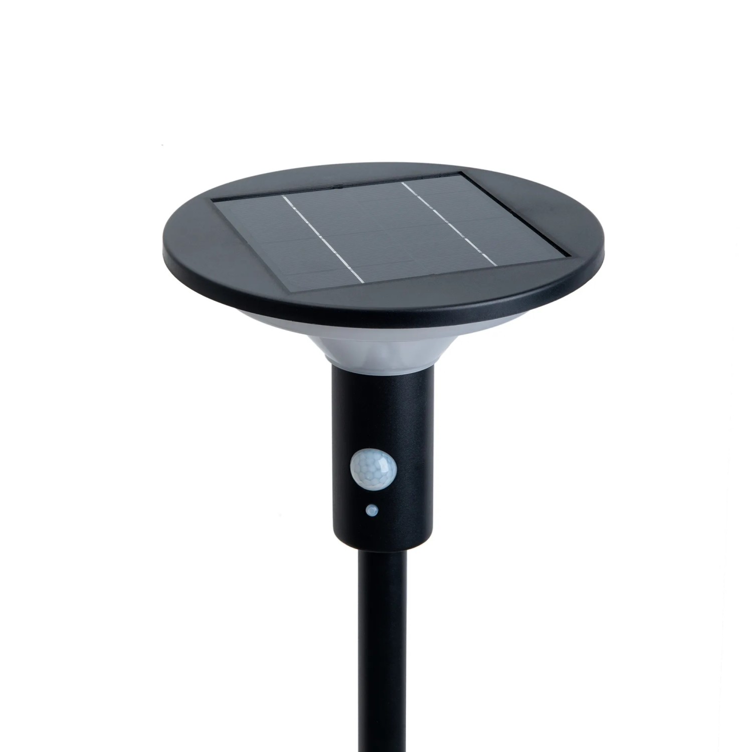 Schwarze LED Solar Stehleuchte Nora, 139cm hoch, für den Garten oder die Terrasse.