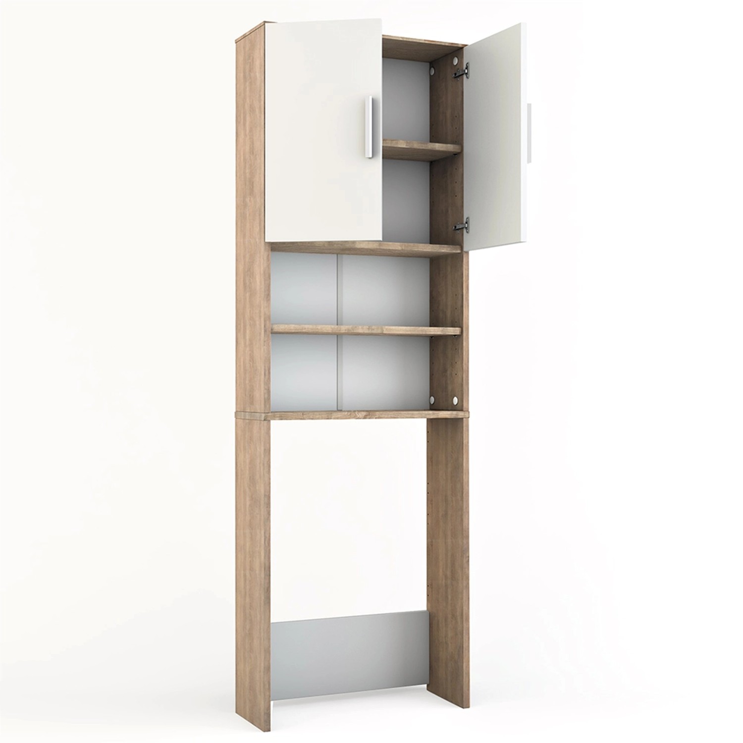 Vicco Waschmaschinenschrank Weiß/Sonoma 64 x 190 cm