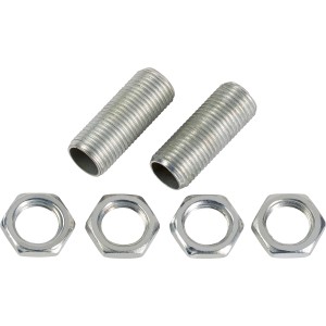 Gewinderöhrchen M10x1 Set mit 2 Röhrchen und 4 Muttern für Kabelverschraubungen.