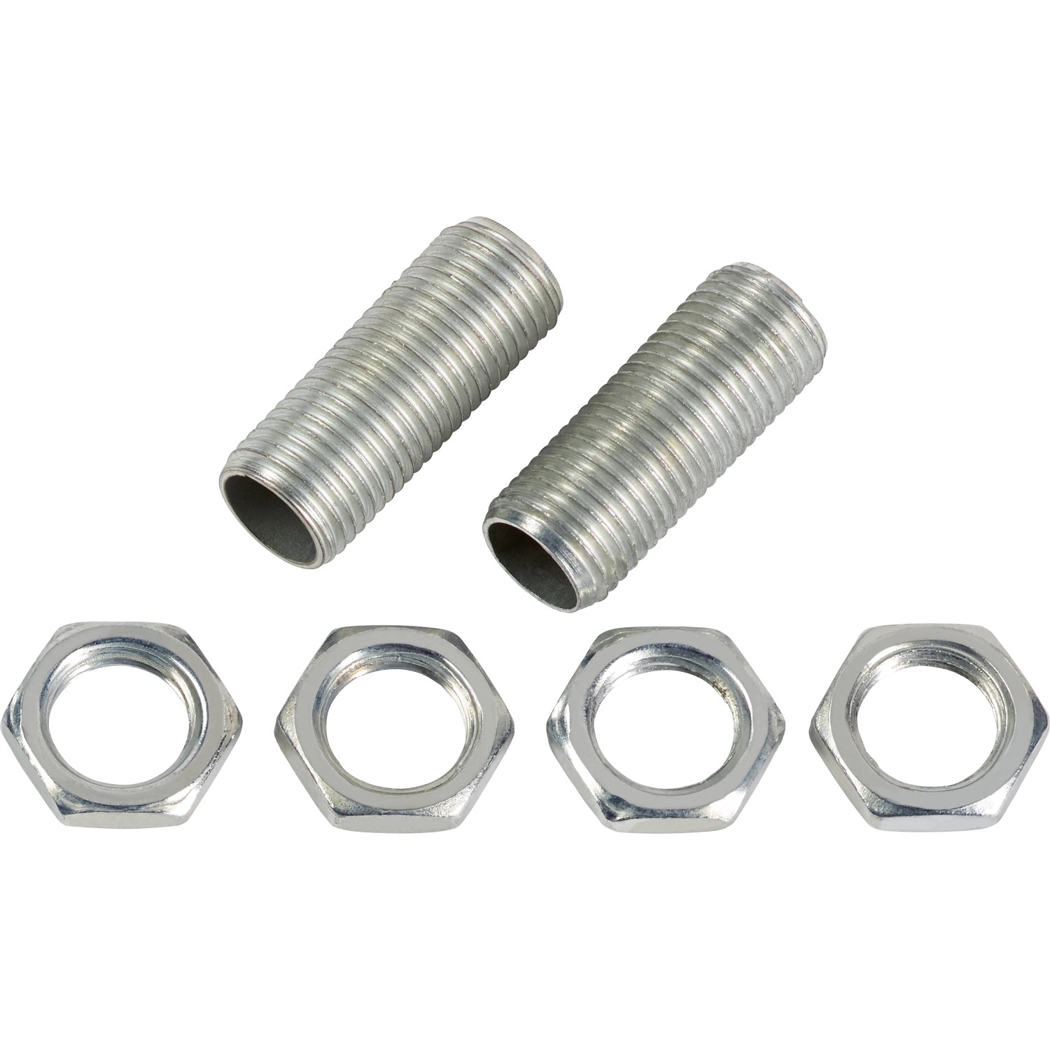 Gewinderöhrchen M10x1 Set mit 2 Röhrchen und 4 Muttern für Kabelverschraubungen.