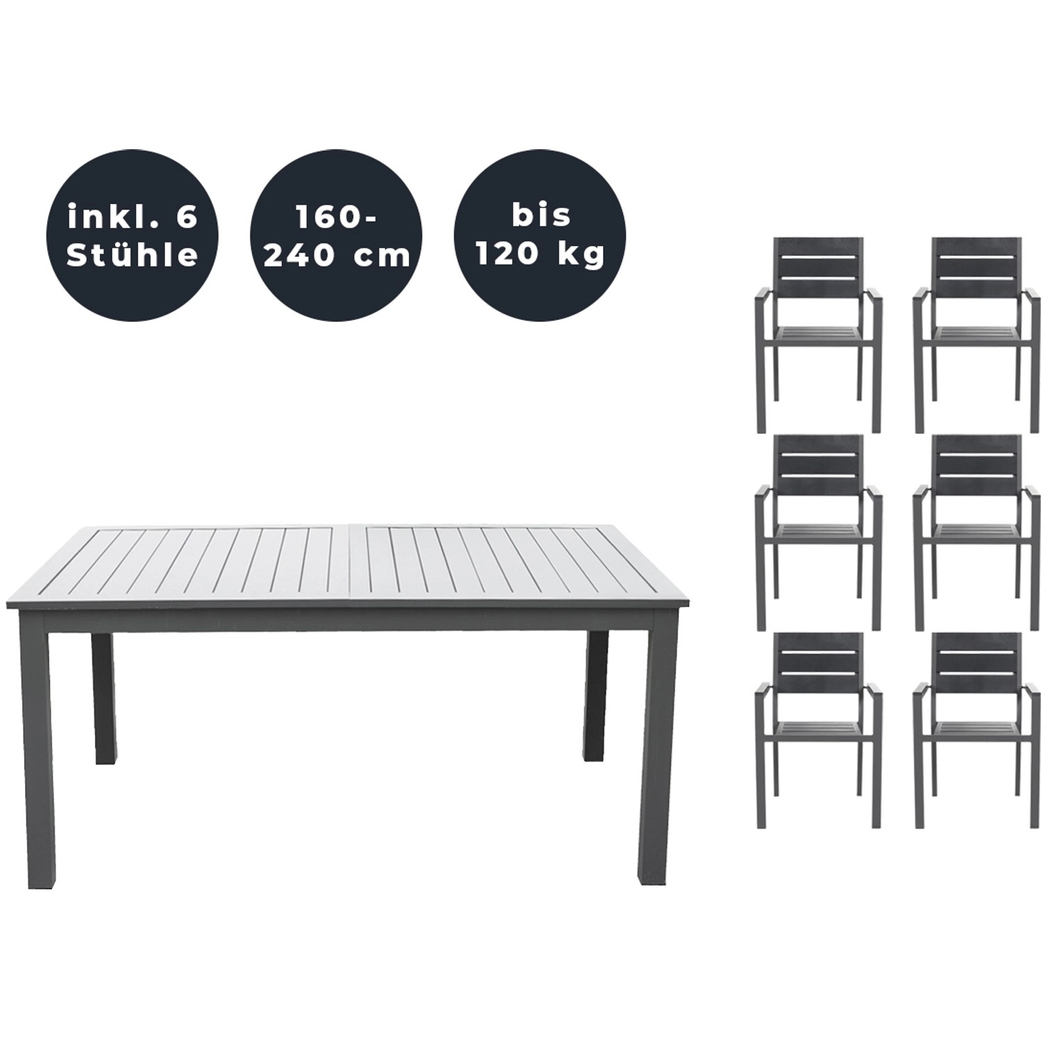 Home Deluxe Sitzgruppe Casa Madera 6-tlg. günstig online kaufen