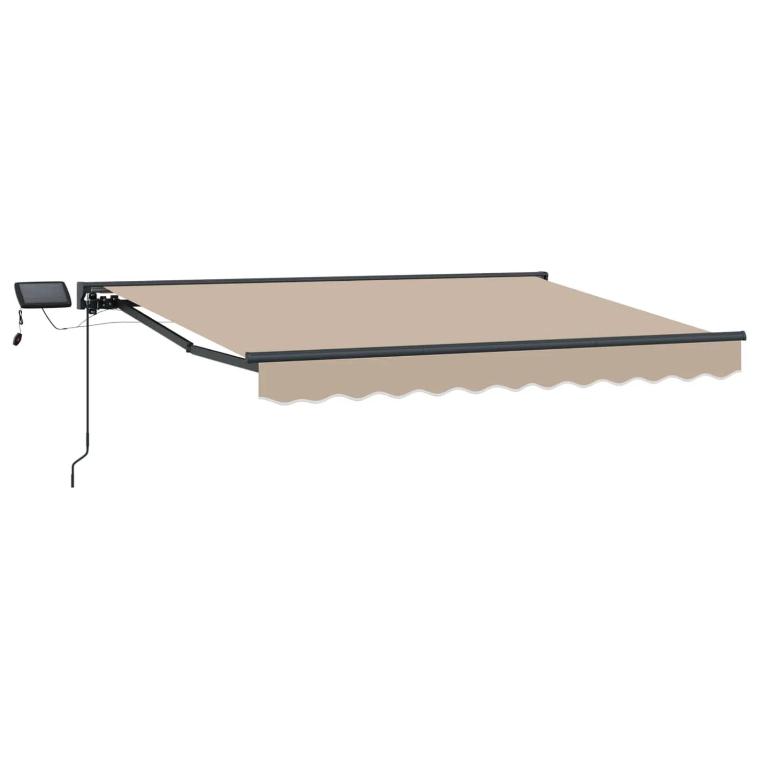 vidaXL Manueller Markisenrahmen mit LEDs Beige 3 x 2,5 m 3420813