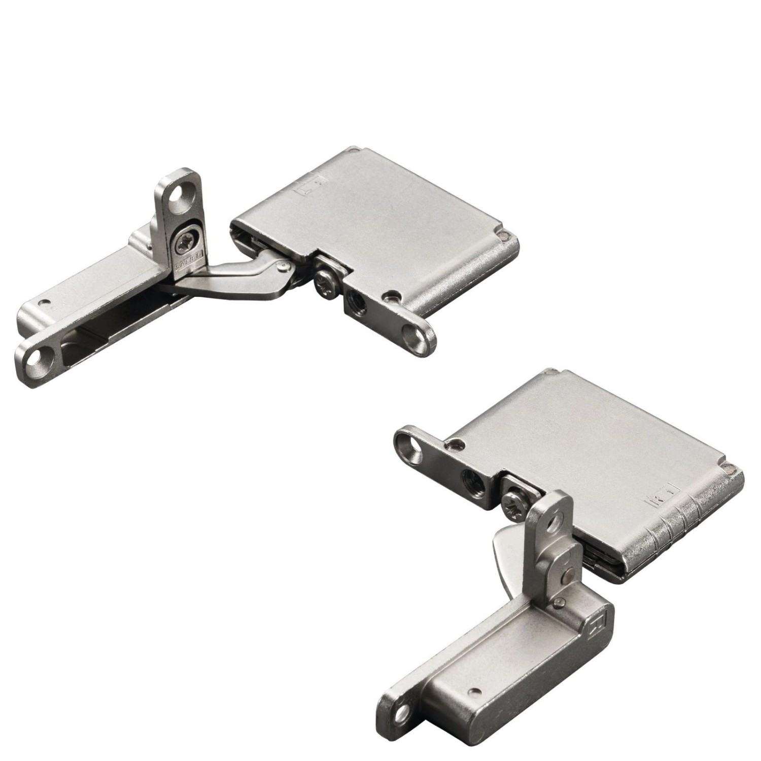 SALICE AIR Scharnier Nickel Matt 105 Grad Set mit Dämpfung für Schwere Holztüren Bis 25 Kg