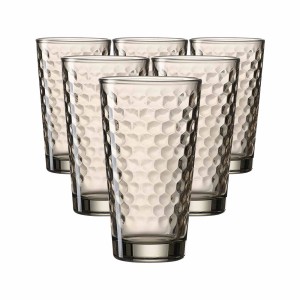 Ritzenhoff & Breker Favo Longdrinkgläser, 6er Set, braun, mit Wabenstruktur.