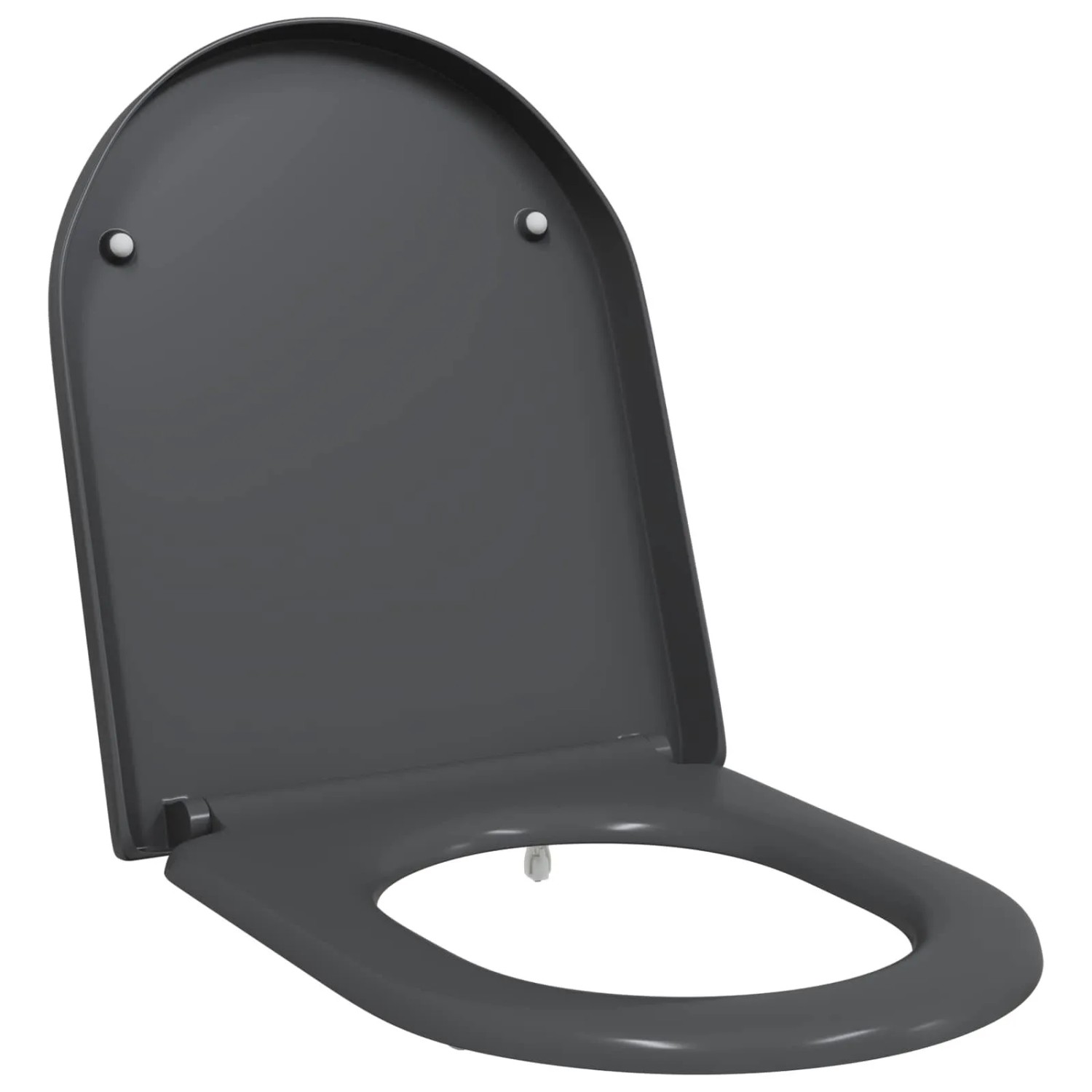 vidaXL Toilettensitz Anthrazit 49 x 36 x 4 cm Duroplast 42002354