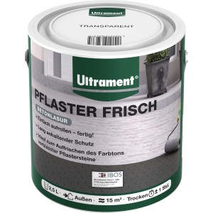 Ultrament Pflaster Frisch 2,5l, transparente Betonlasur zur Auffrischung von Pflastersteinen.