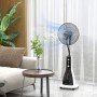 Schwarzer HOMCOM Standventilator mit Wassernebel-Funktion aus Metall und ABS, 120 cm hoch.
