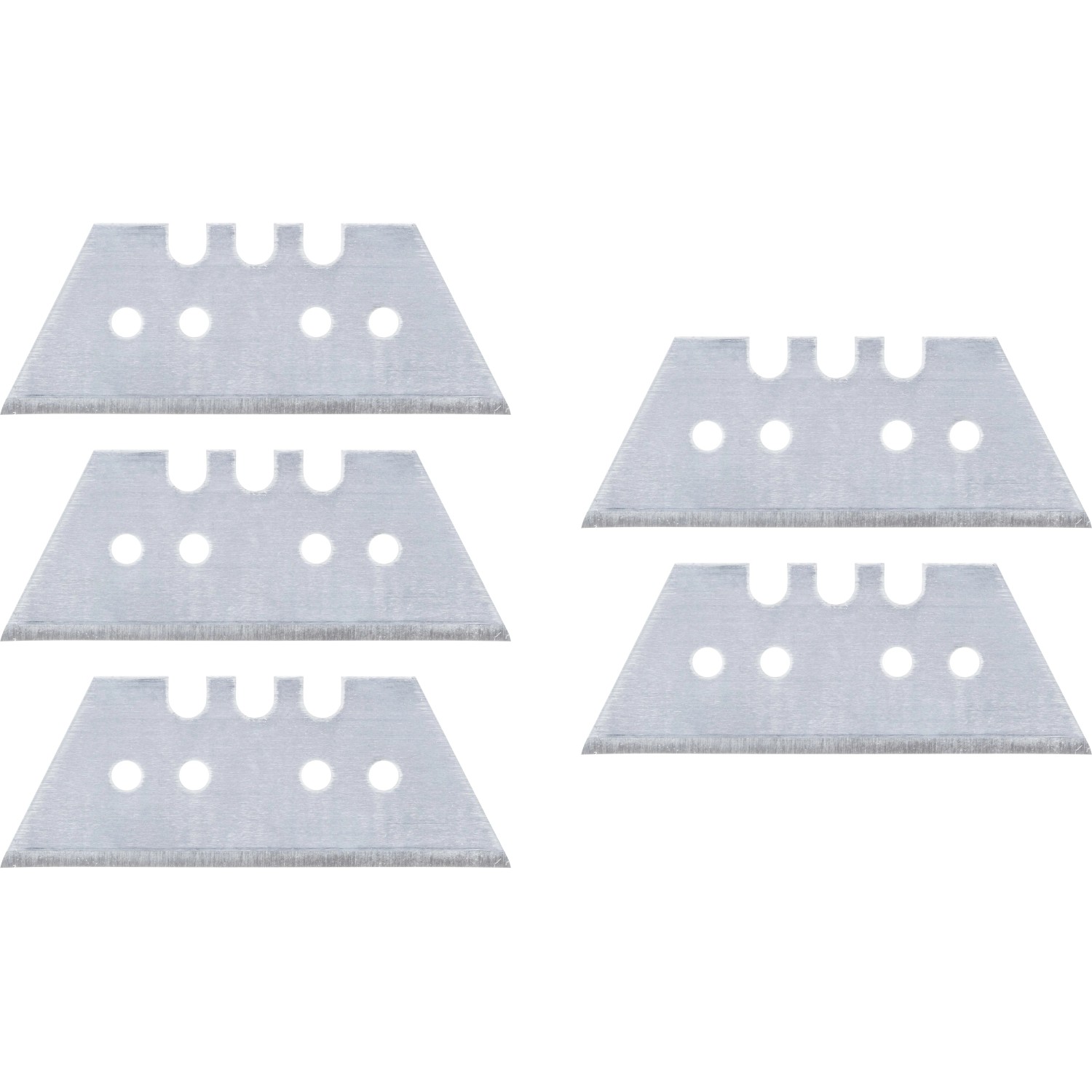 LUX Trapezklingen Comfort, 52mm, 5 Stück, aus Werkzeugstahl für Universalmesser.