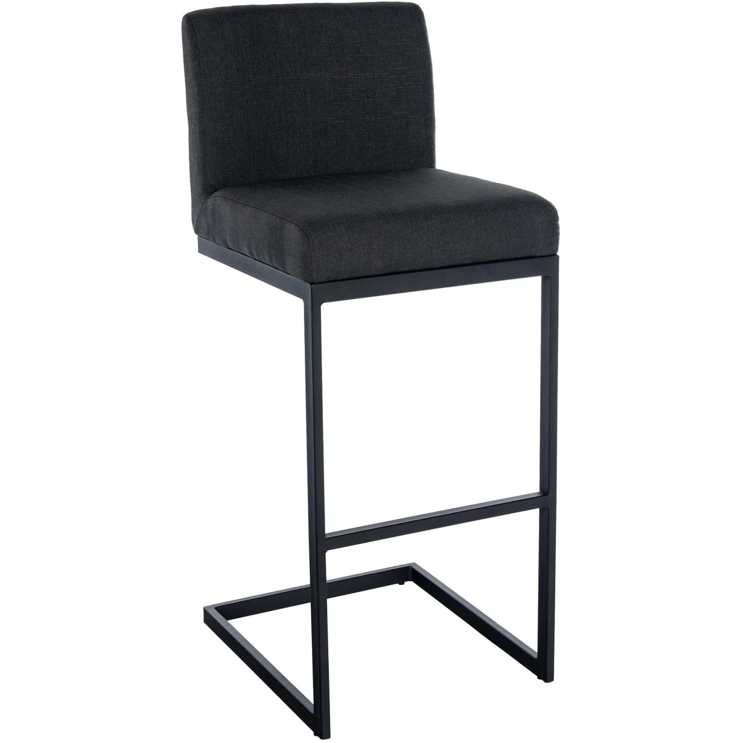 DELUKE Barhocker GANOR Stoff Dunkelgrau 43x53x104cm Barstuhl Mit Lehne Tresenhocker Tresenstuhl