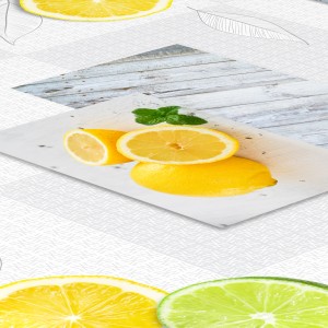 Venilia Tischdecke Lemon Meterware: Tischdecke mit Zitronen-Motiv, fleckenabweisend.