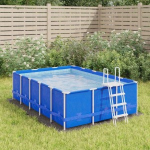 vidaXL Pool-Bodentuch Hellgrau 300x220 cm Polyester Geotextil 94231