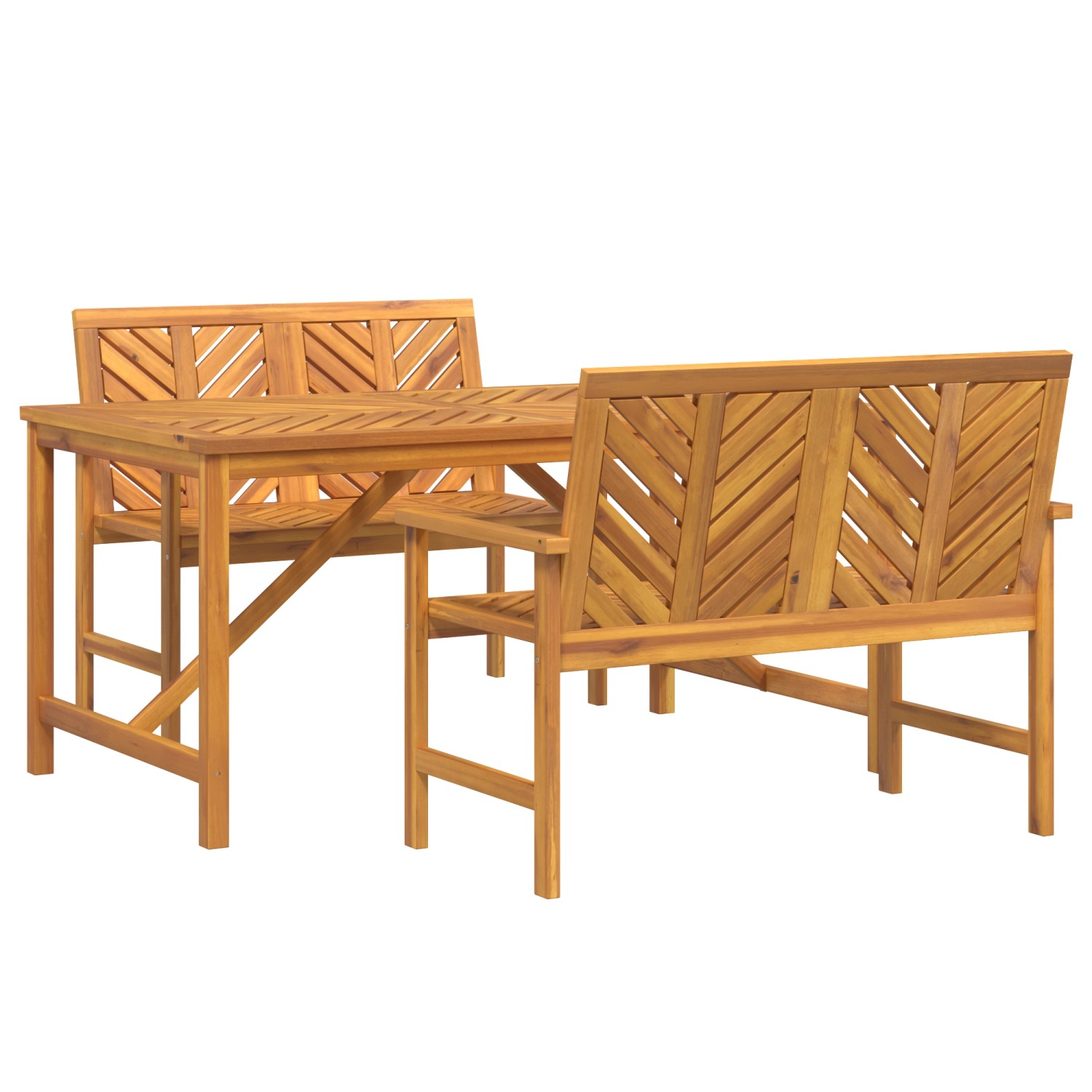 vidaXL 3-Teilige Garten Essgruppe aus Massivem Akazienholz 3154111 günstig online kaufen