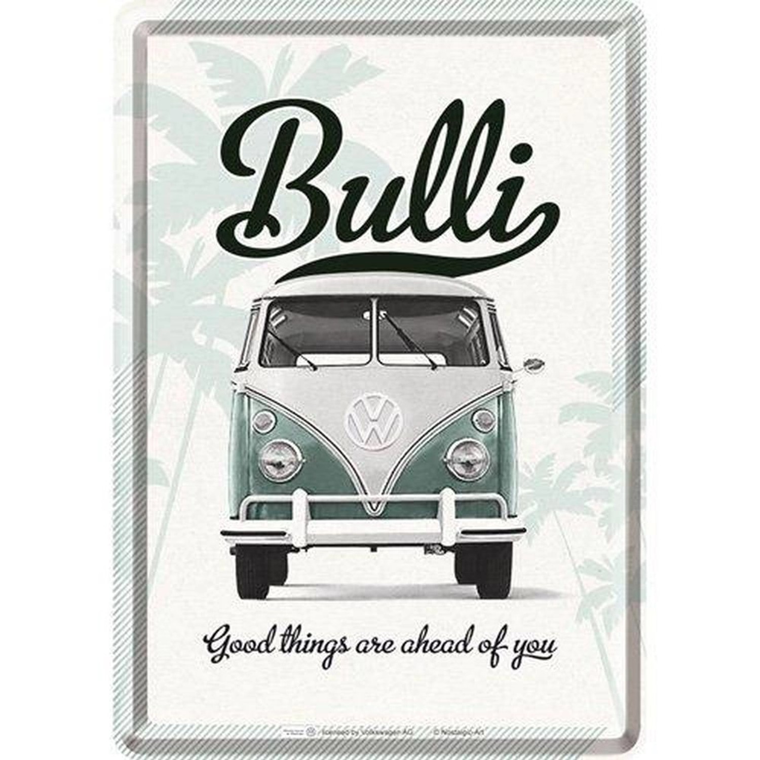 Nostalgic-Art Blechpostkarte - Volkswagen - VW Bulli - Good Things Are Ahea günstig online kaufen