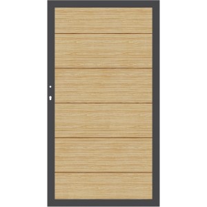 TraumGarten Alu XL Lärche Einzeltor, 98x180cm, für Sichtschutzzaun