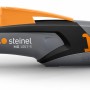 Steinel Heißklebepistole Mobileglue 1007-S, Akku-betriebenes Heißklebegerät in Grau und Schwarz mit orangenen Akzenten.