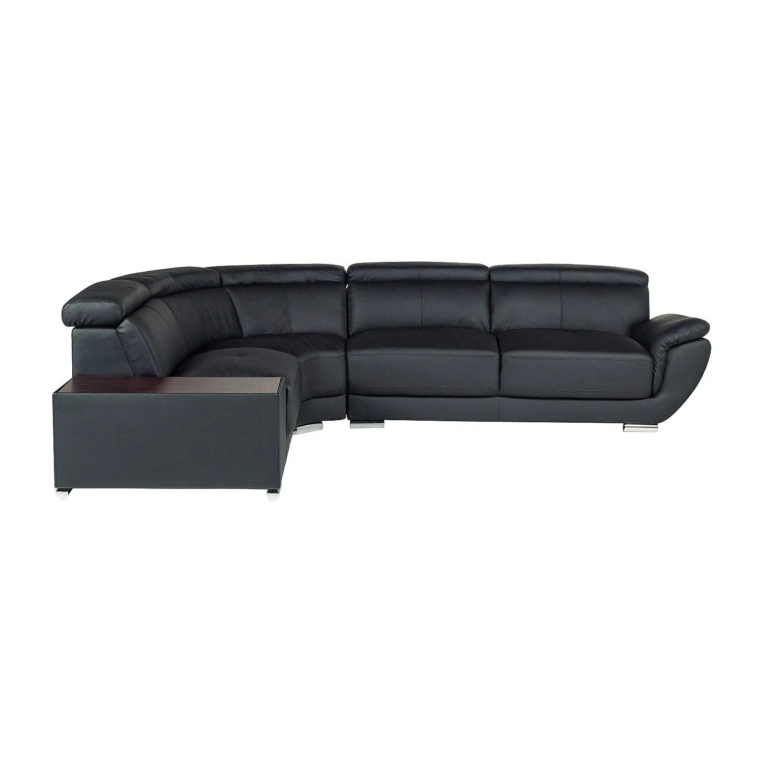 Vente-unique Sofa Ohne Schlafmöglichkeit Nahia Schwarz 306 cm