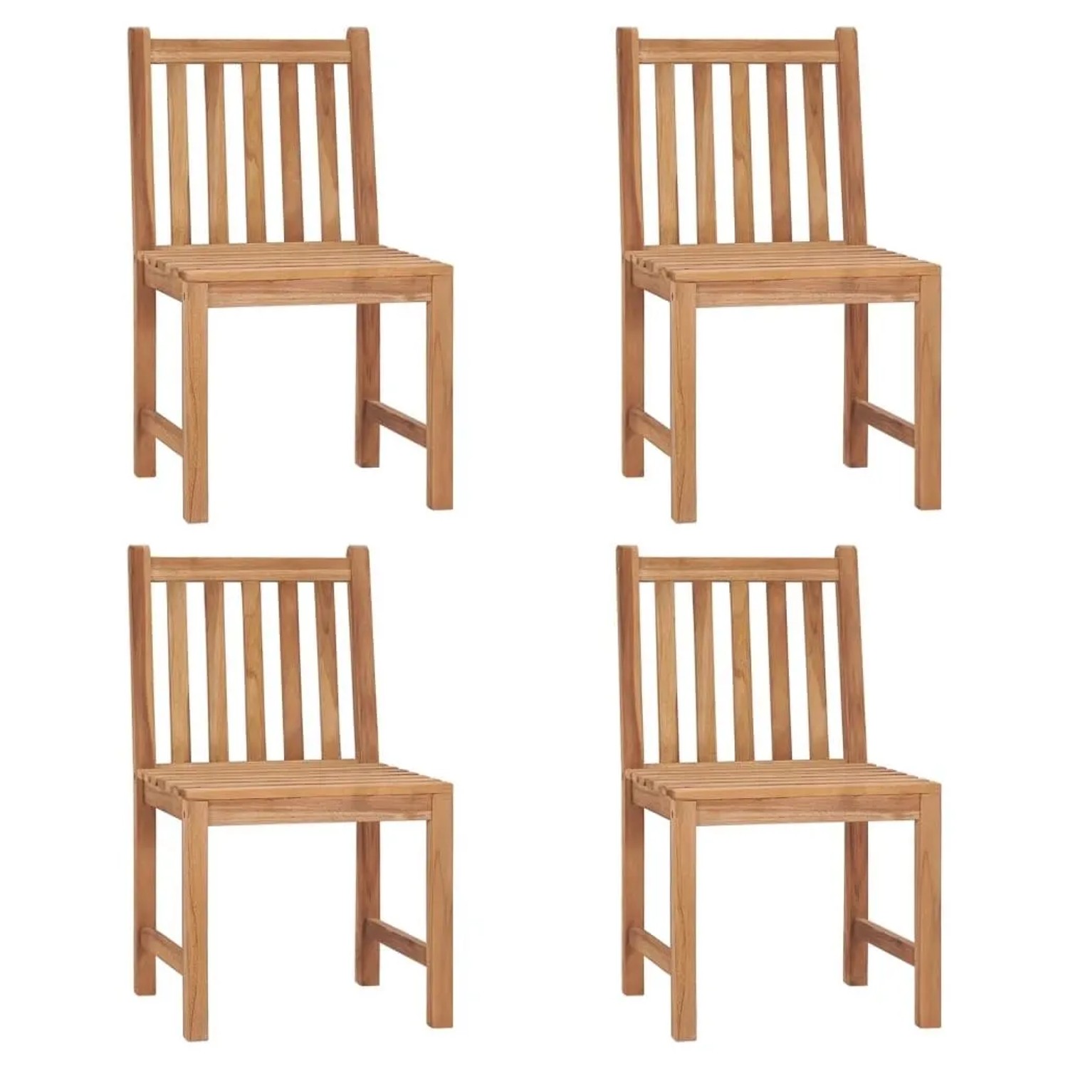 vidaXL Gartenstühle 4 Stk Massivholz Teak 3073085 günstig online kaufen