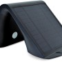 Schwarze Batterieleuchte Butterfly Solar mit 400 lm für die Wandmontage im Außenbereich.