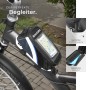 Tectake Fahrradtaschen Set: Rahmentasche mit Handyfach und Gepäckträgertasche mit Fächern.