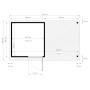 Grundriss Bertilo Elementgartenhaus Pentus 2 Office Lounge, 447x234cm, Maße und Flächenangaben.
