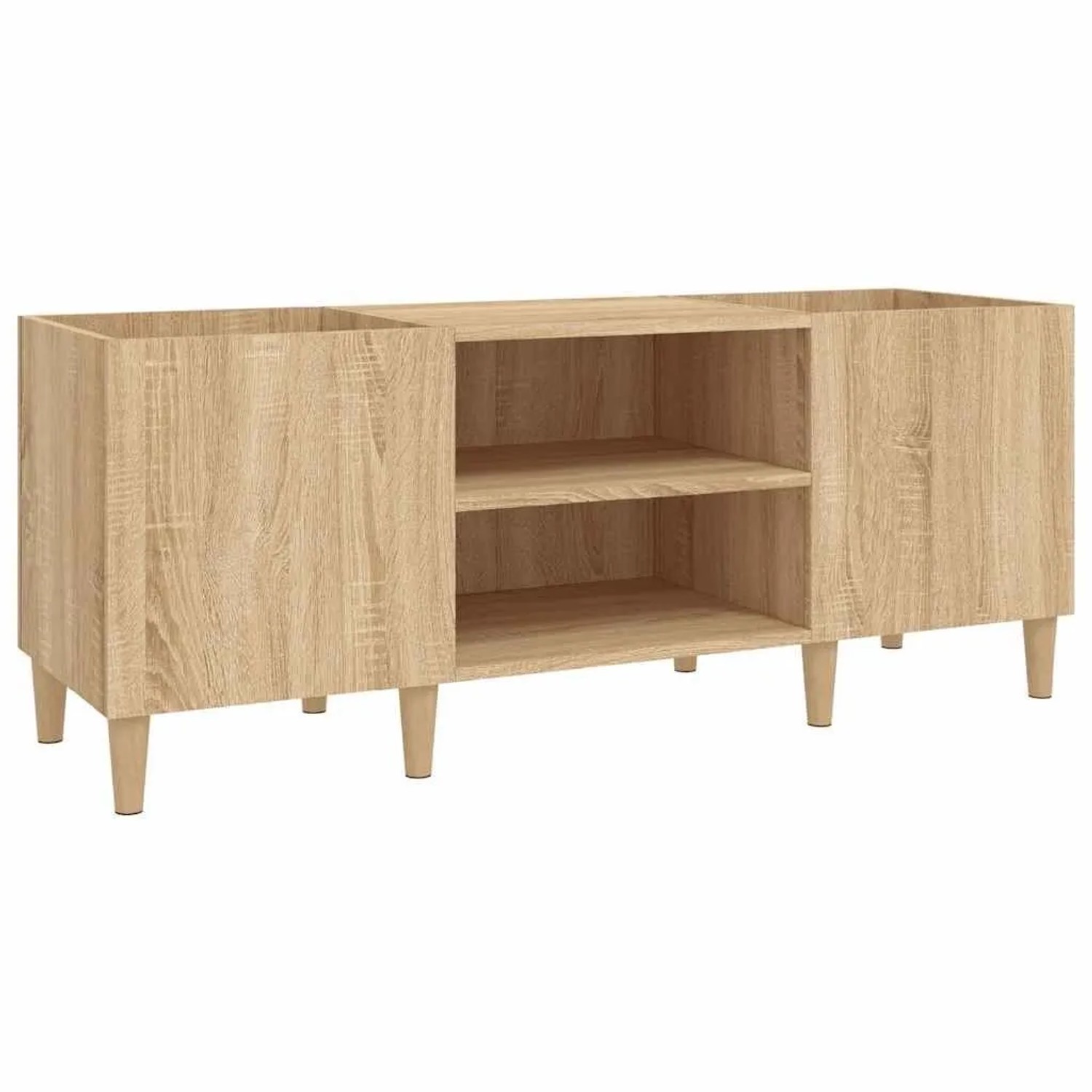 vidaXL Schallplattenschrank Sonoma-Eiche 121 x 38 x 48 cm Holzwerkstoff 831928