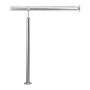Gebürstetes Edelstahl Treppengeländer, 80 cm, mit Handlauf und Pfosten. Witterungsbeständig für Innen & Außen.