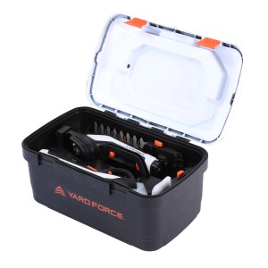 Yard Force Gartenwerkzeug-Set Vita, 6-teilig im Koffer mit Akku. Grasschere, Strauchschere, Gartenschere und Handwerkzeuge.